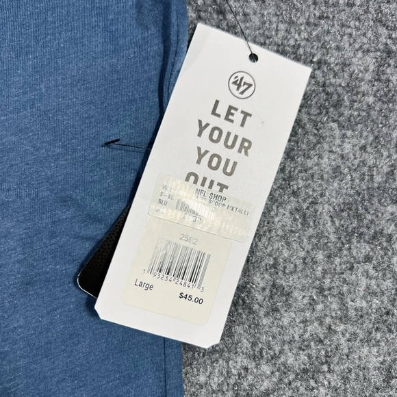 NWT Super Bowl Atlanta ‘47 grey blue  T-Shirt Woman’s Size Adult - L - Picture 5 of 5